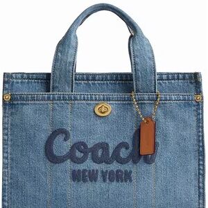 COACH Denim Cargo Tote 26